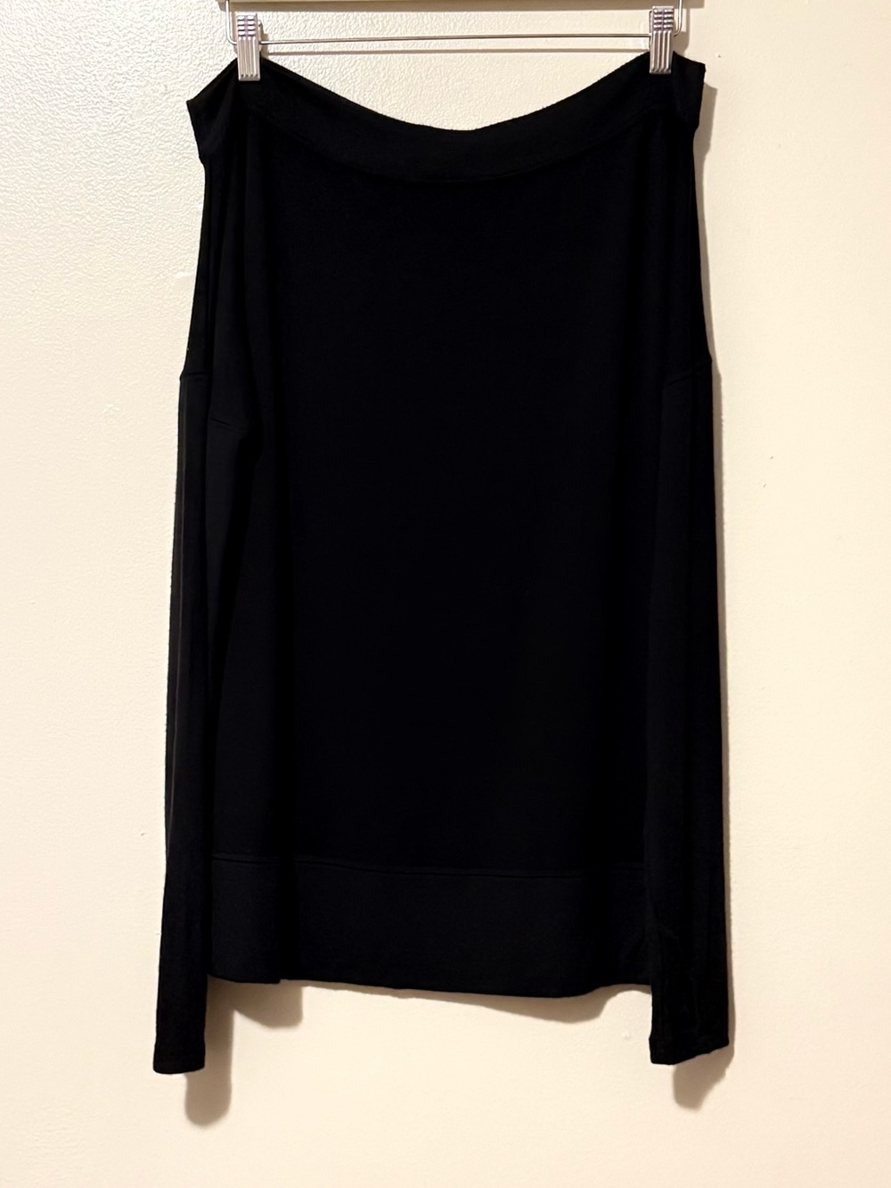 Athleta Black Off-Shoulder Long Sleeve Top